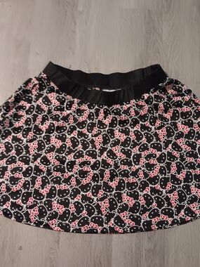 Hello Kitty Black Skirt with Pink Bow Print